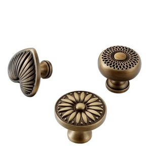 Hot sale antique solid brass furniture kitchen cabinet knobs wardrobe handle drawer pulls