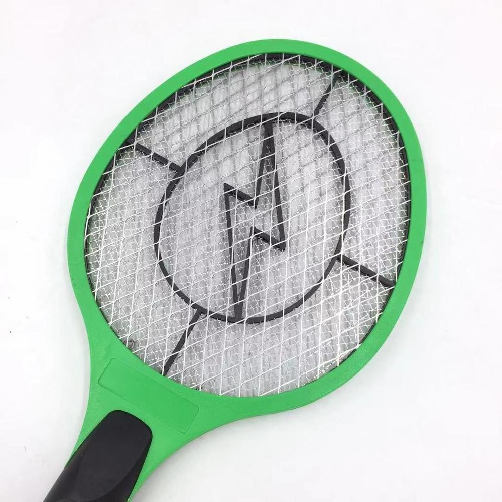 2*AA LED light operated battery mosquito swatter electric fly swatter