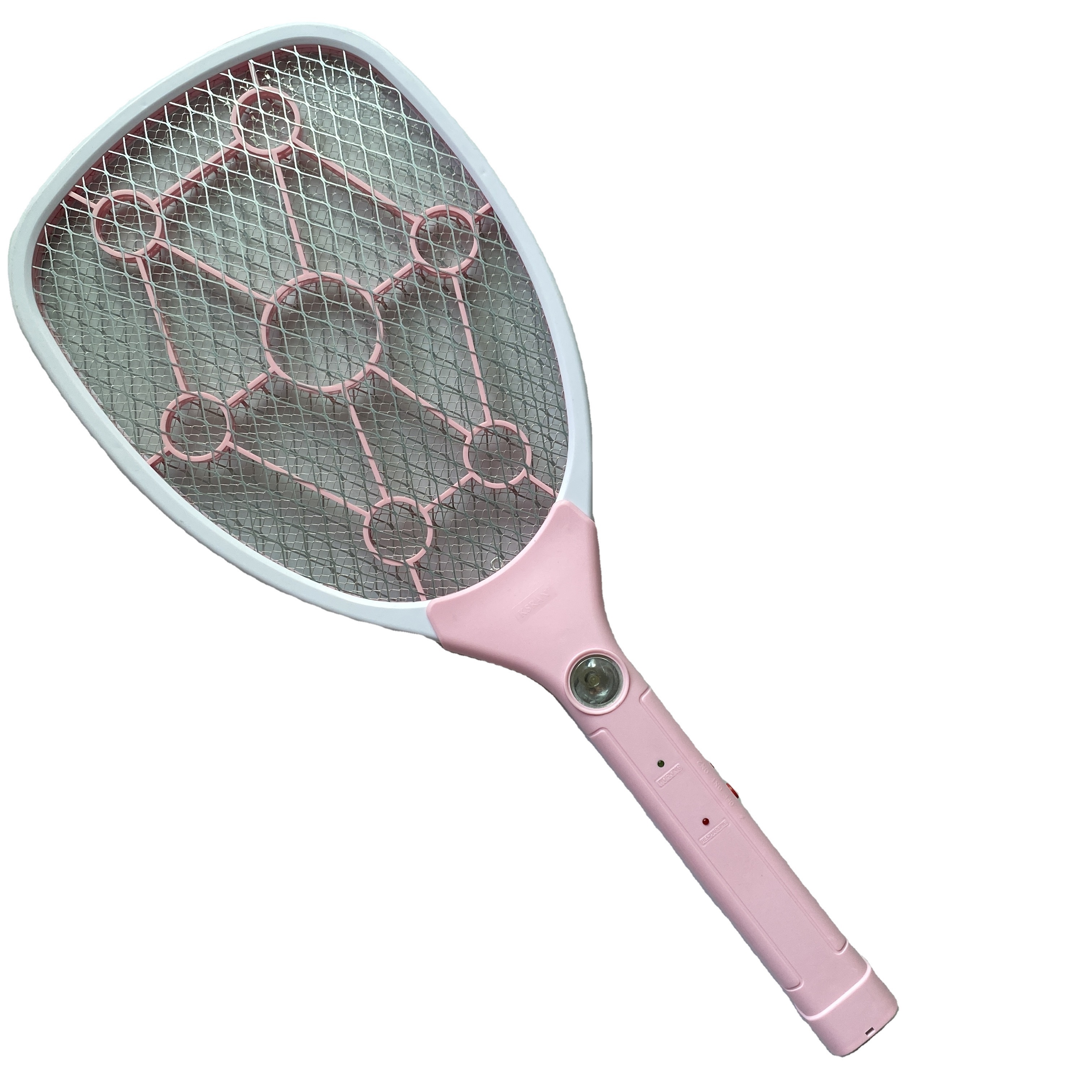 2021 ABS rechargeable fly swatter with LED light insect control electronic bug zapper round/flat plug