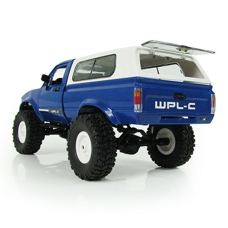 New 2022 2.4g 4wd Remote Control Rc Off-road Big Wheel C-24 1:16 Full Scale Military Truck Toys Light Wpl C24 Car