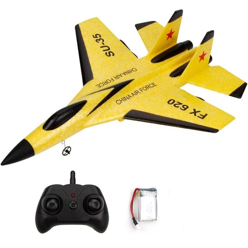 RC Remote SU-35 FX-620 Radio Control Airplane 2.4G Remote Control Fighter Plane Glider Airplane EPP Foam Model Toys Kids Gift