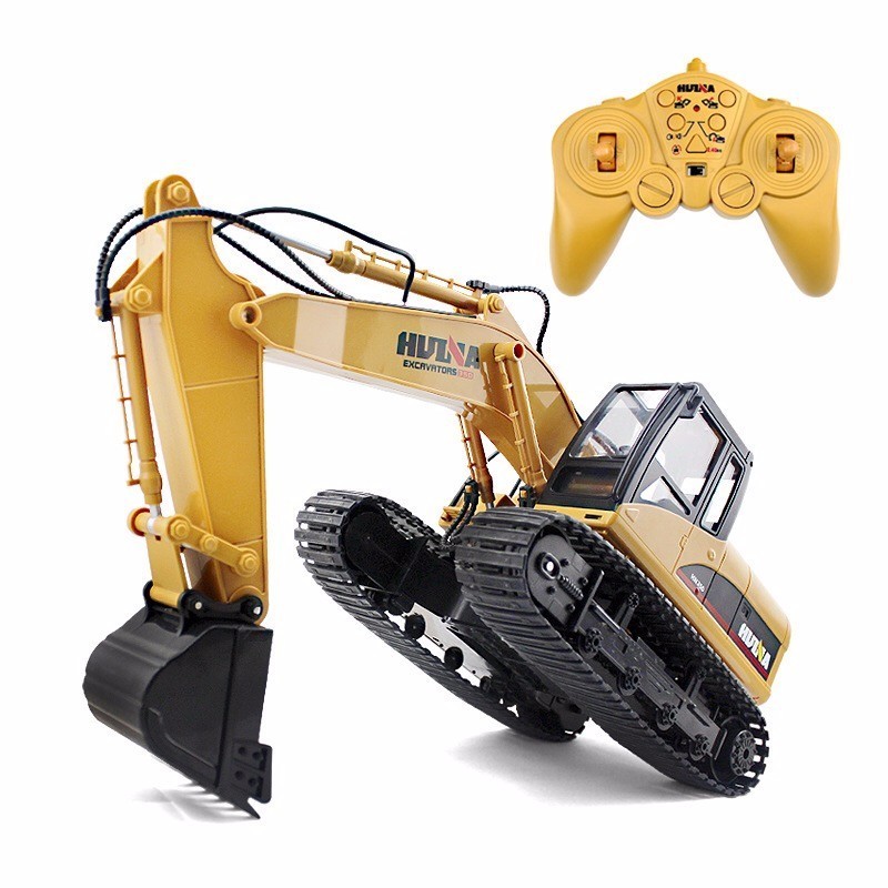 2022 New 1/14 RC Truck RC Excavator 2.4G Remote Control Car Tractor Model Engineering Car 15 Channel Toys Gifts HUINA 1550