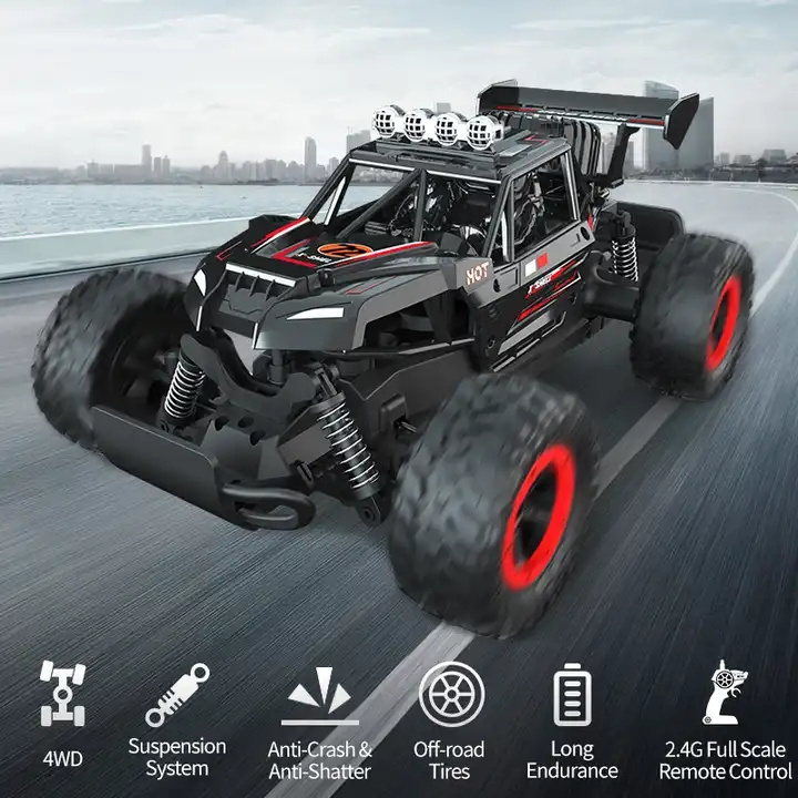 Jjrc Q102 Rc Car 2.4Ghz Full Scale 4Wd Rc Truck 25Km/H High Speed Big Feet Car Off Road Waterproof Monster Remote Control Car