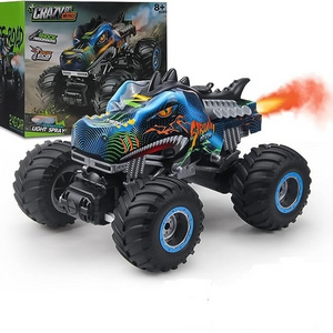 Remote Control Dinosaur Car 2.4GHz All Terrain Remote Control Monster Truck RC Dinosaur Monster Car Spray Music RC Monster