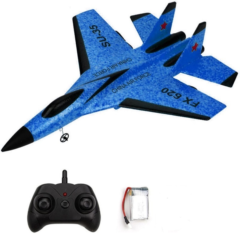 FX620 RC Plane Drone SU35 2.4G Fixed Wing Fighter Electric Toys Airplane Glider EPP Foam Toys Kids Boys Gift