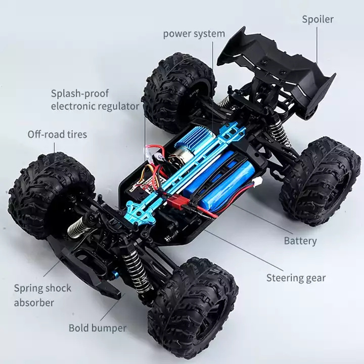 2023 New 1:16 Scale Large Rc Cars 50Km/H High Speed Rc Cars Toys For Boys Remote Control Car 2.4G 4Wd Off Road Monster Truck