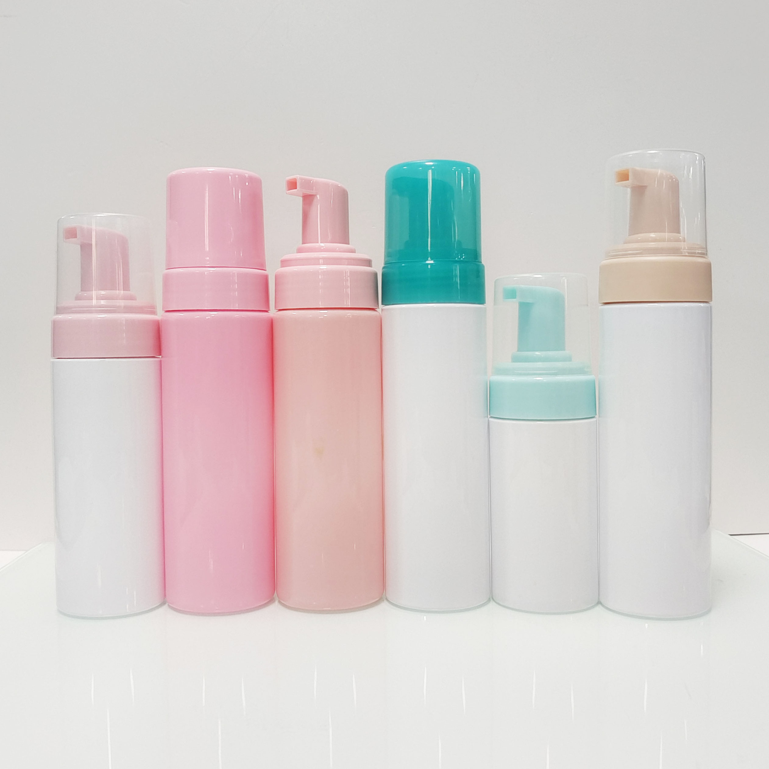 pink frosted custom foam 40ml 50ml 60ml 100ml 120ml 150ml 200ml cleanser foamer mousse soap dispenser foam pump PET bottles