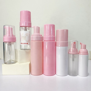 Travel Portable Pink White Colors Pet Plastic Soap Dispenser Shampoo Cleanser Foaming Pump Bottles