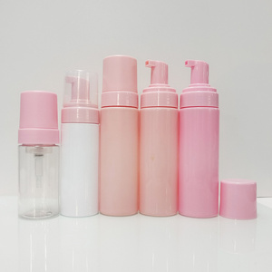 pink frosted custom foam 40ml 50ml 60ml 100ml 120ml 150ml 200ml cleanser foamer mousse soap dispenser foam pump PET bottles