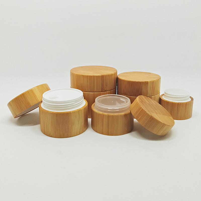 eco friendly cosmetic cream container bamboo cosmetic packaging