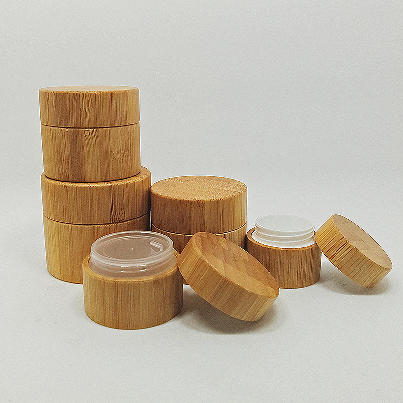 eco friendly cosmetic cream container bamboo cosmetic packaging