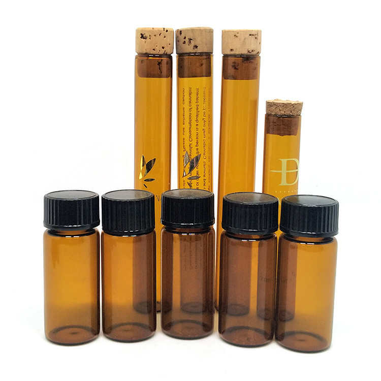 Medical Glass Bottles Wooden Cap 5ml 8ml 10ml 12ml Pharmaceutical Glass Vial Test Tube with Cork