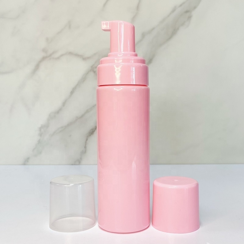 Travel Portable Pink White Colors Pet Plastic Soap Dispenser Shampoo Cleanser Foaming Pump Bottles