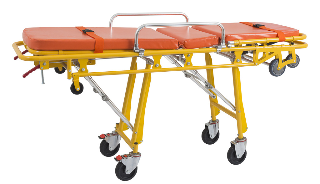 Emergency wheelchair folding ambulance stretcher bed