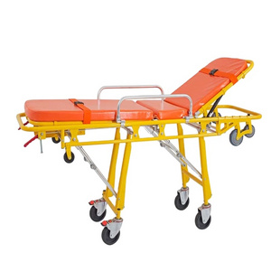 Emergency wheelchair folding ambulance stretcher bed