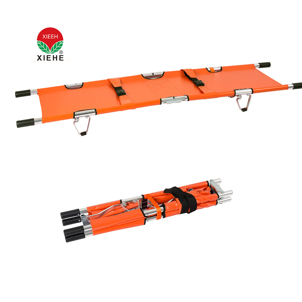 2 fold hospital patient transfer emergency stretcher