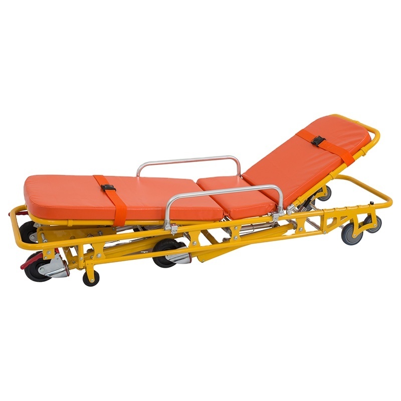 Emergency wheelchair folding ambulance stretcher bed