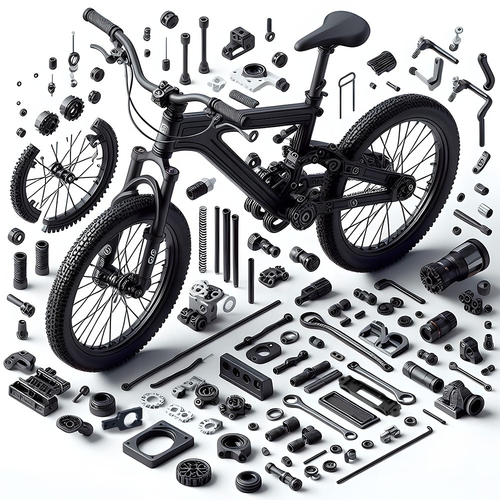 Custom Different Bike Components Processing polishing Aluminum Materials Cnc Bicycles Parts New Energy Other Metal Part Services