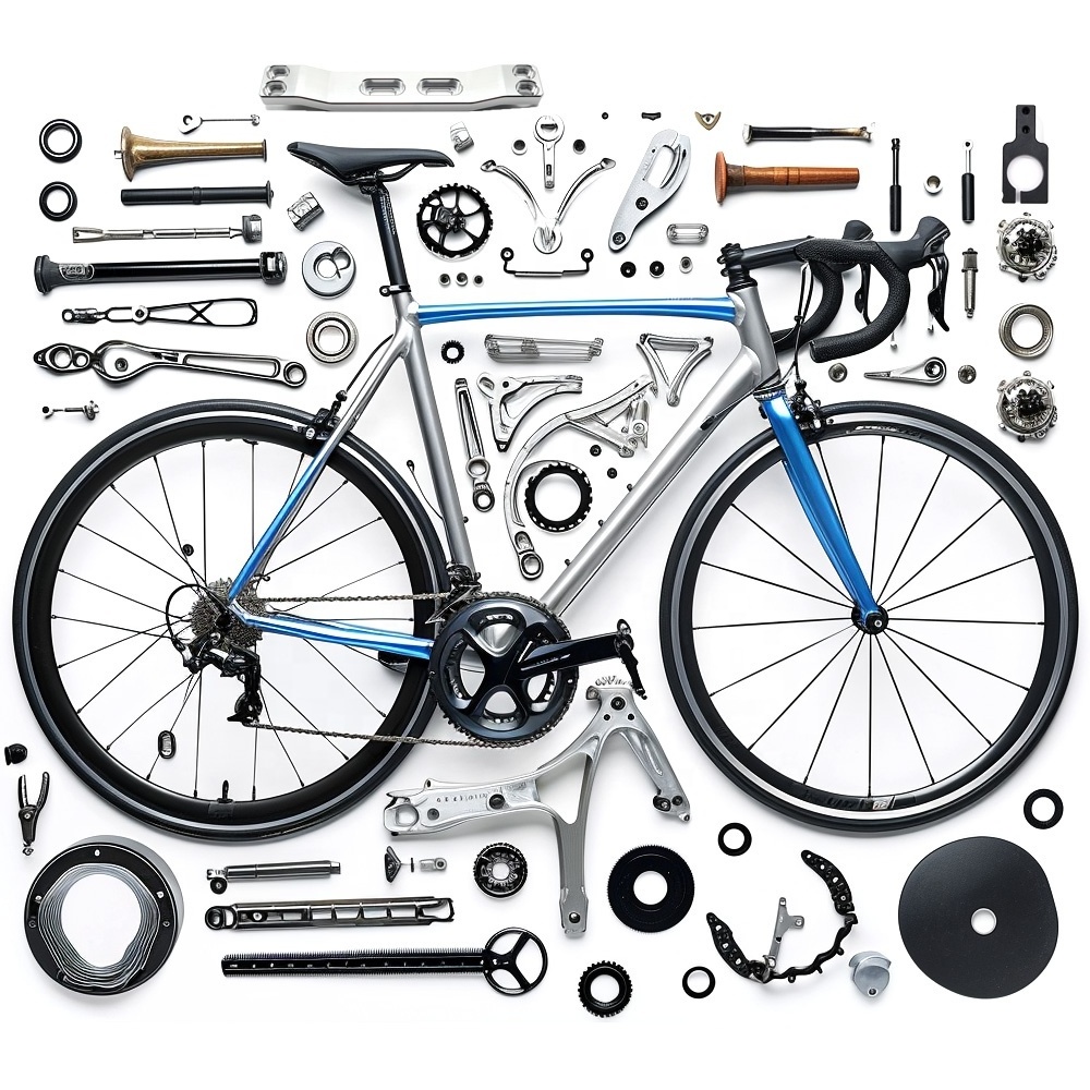 Custom Different Bike Components Processing polishing Aluminum Materials Cnc Bicycles Parts New Energy Other Metal Part Services