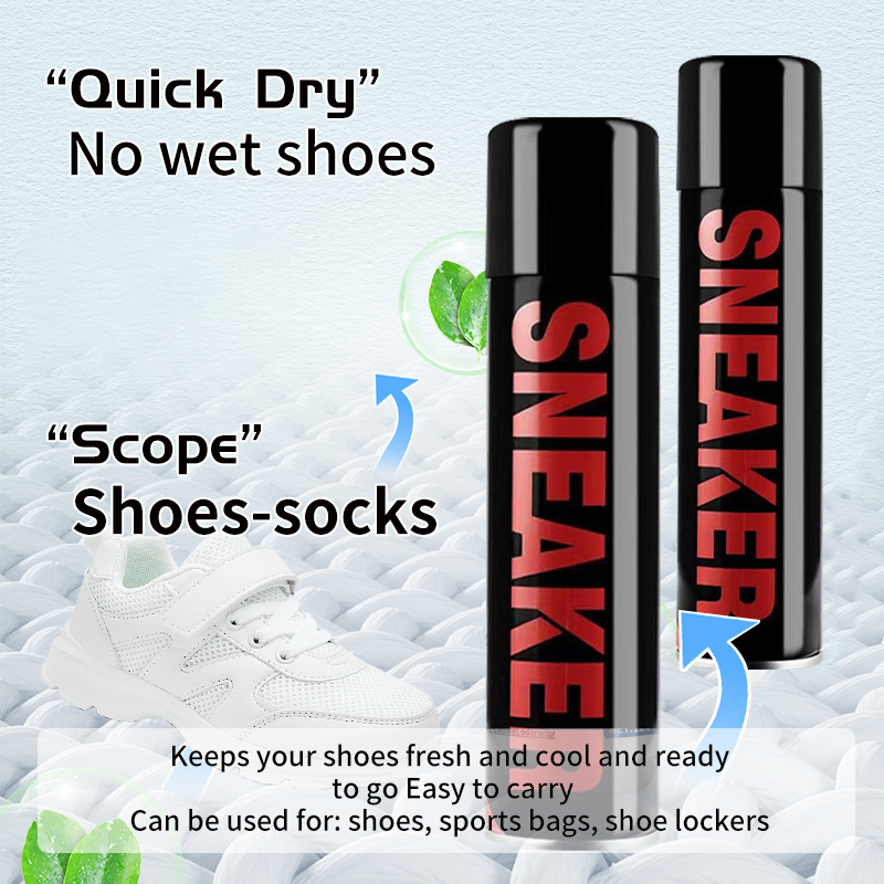 Lightly scented, non-stinging shoes, socks and shoe cabinet deodorizing anti-bacterial shoe deodorizing spray