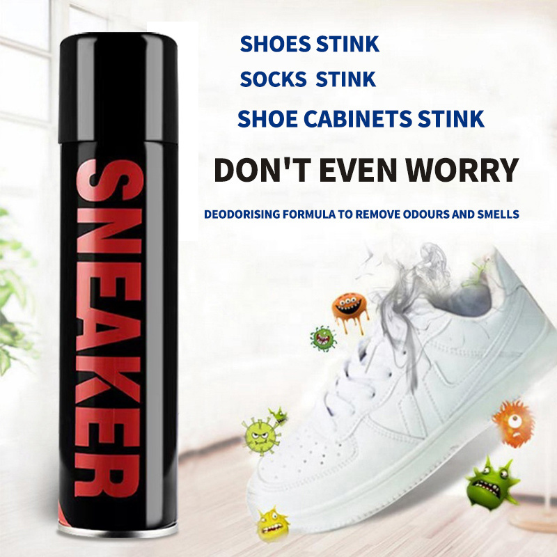 Lightly scented, non-stinging shoes, socks and shoe cabinet deodorizing anti-bacterial shoe deodorizing spray