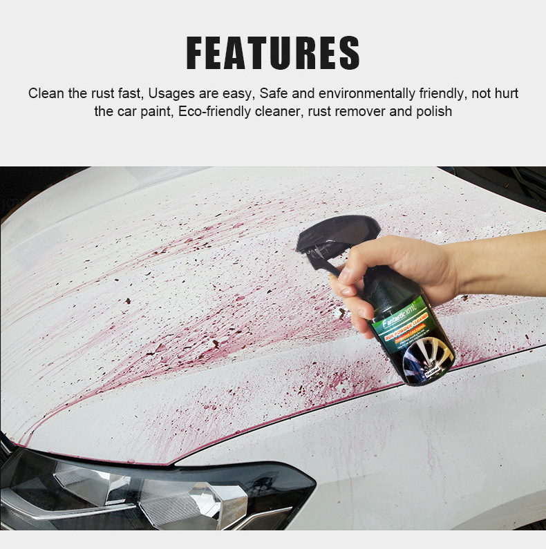 Powerful Iron Powder Wheel Brake Cleaner Remover Dissolve Rust Stains To Purple Spray Cleaning 260ml