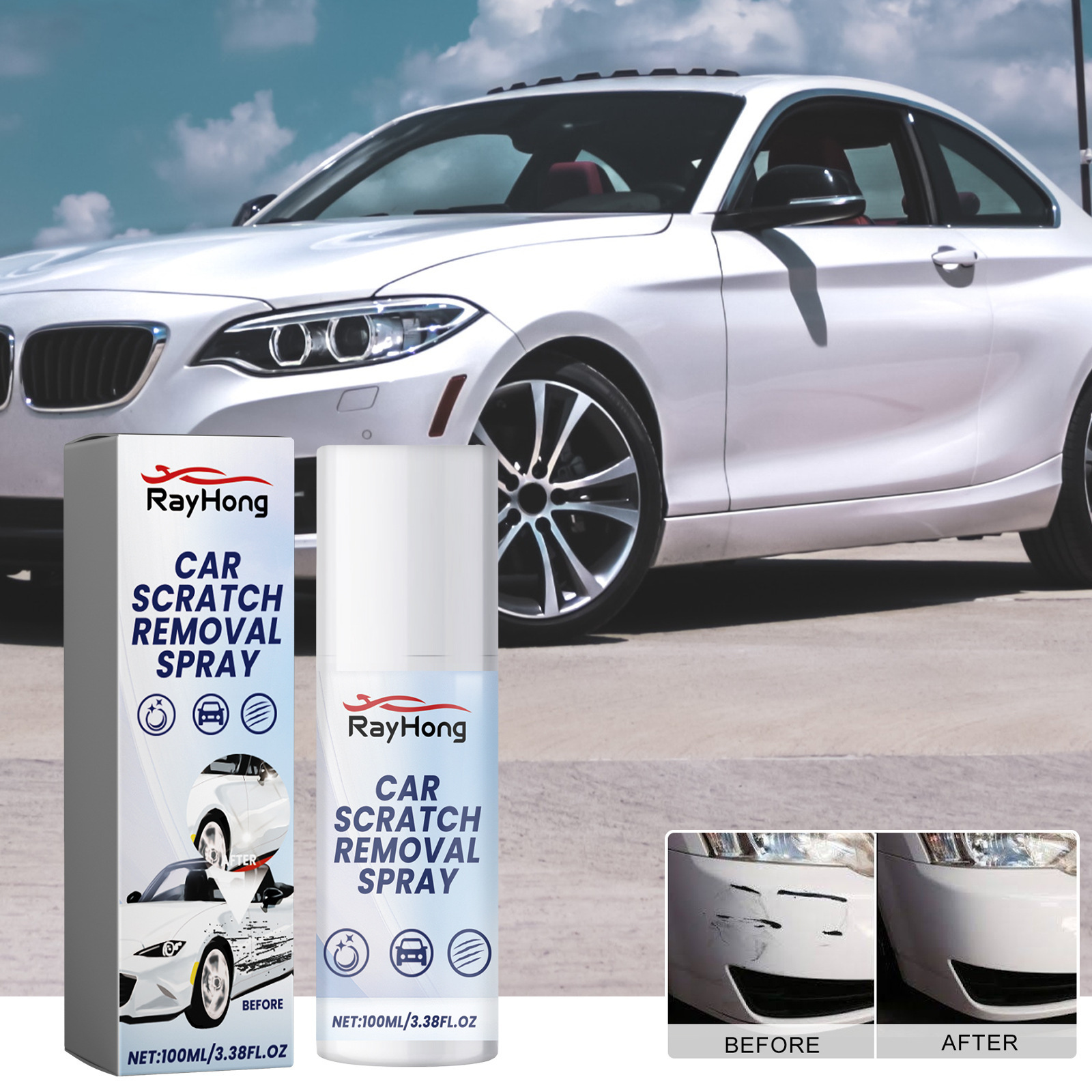 Car Scratch Removal Spray Body paint Scratch Repair Care Cleaning and Polishing Spray