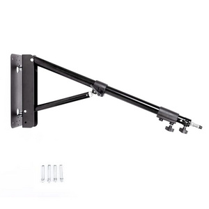 Wall Mounting Triangle Boom Arm for Photography Strobe Light, Softbox, Umbrella, Reflector and Ring Light, Support