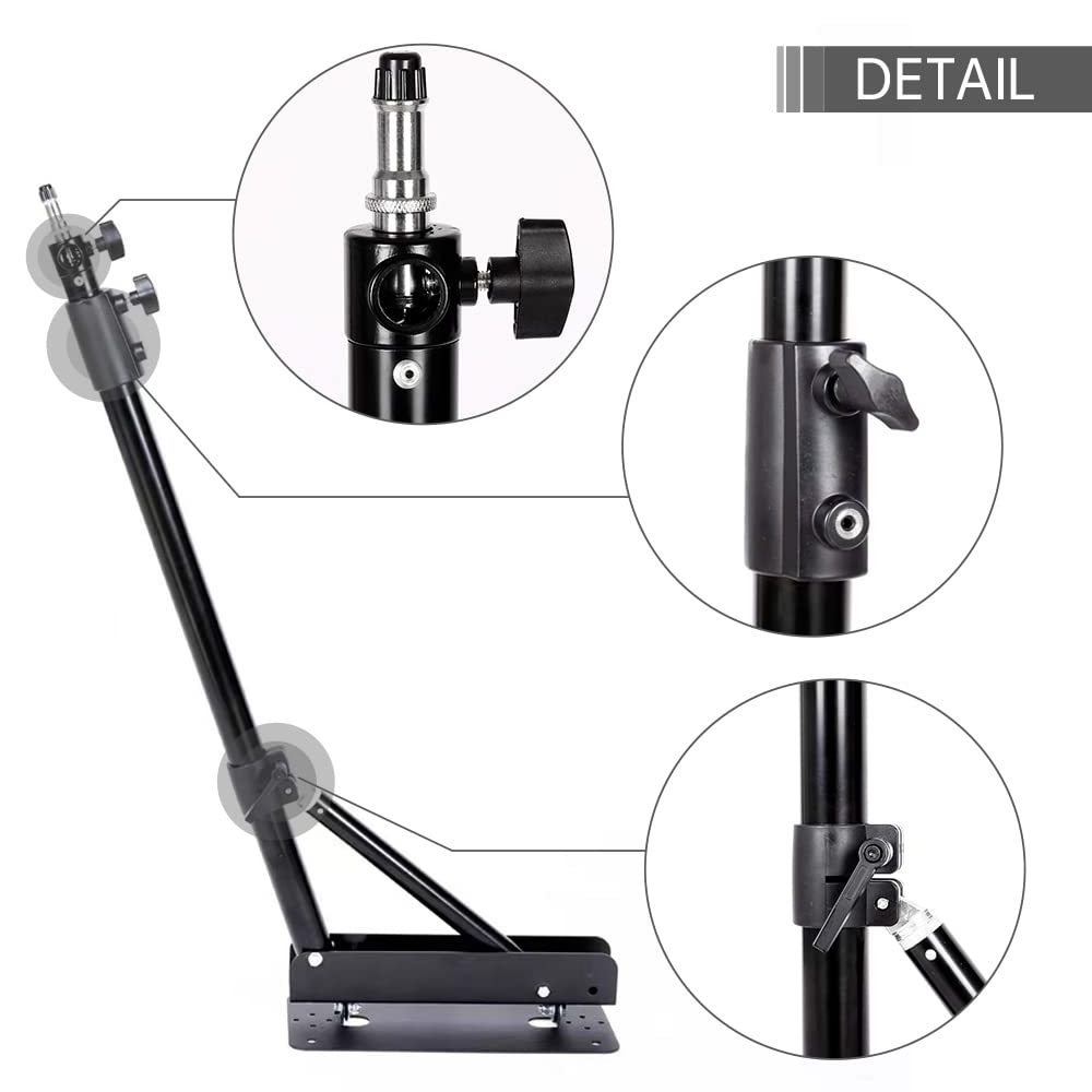 Wall Mounting Triangle Boom Arm for Photography Strobe Light, Softbox, Umbrella, Reflector and Ring Light, Support