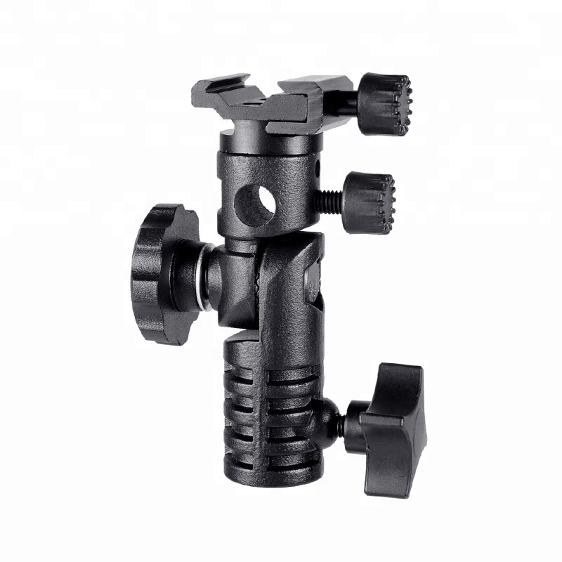 Kernel Metal Camera E Type Flash Shoe Umbrella Holder Mount Light Stand Bracket Swivel