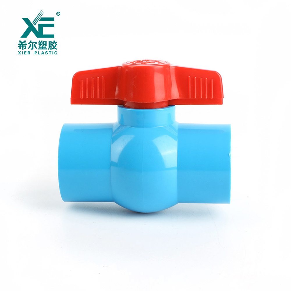 Good price red handle plastic pvc gate compact ball valve