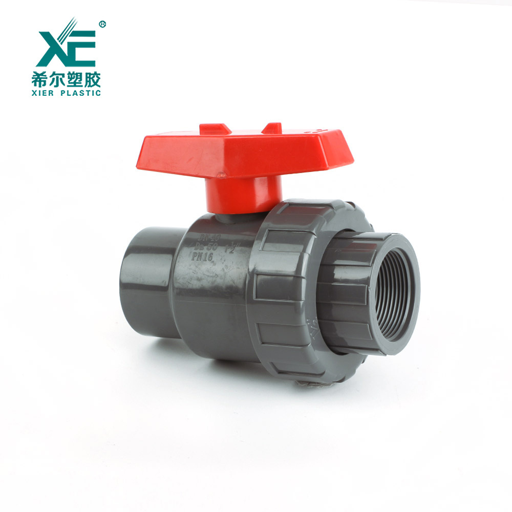 Top quality excellent free sample 1/2-2 inch plastic pvc single union ball valve