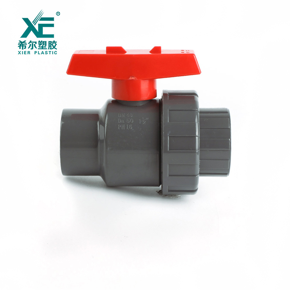 Top quality excellent free sample 1/2-2 inch plastic pvc single union ball valve