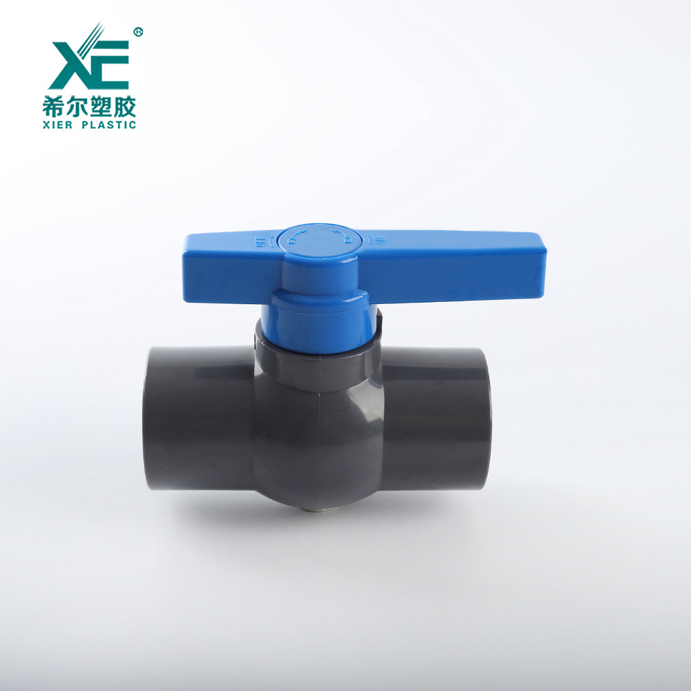 High quality fancy useful custom 4 inch grey pvc compact ball valve