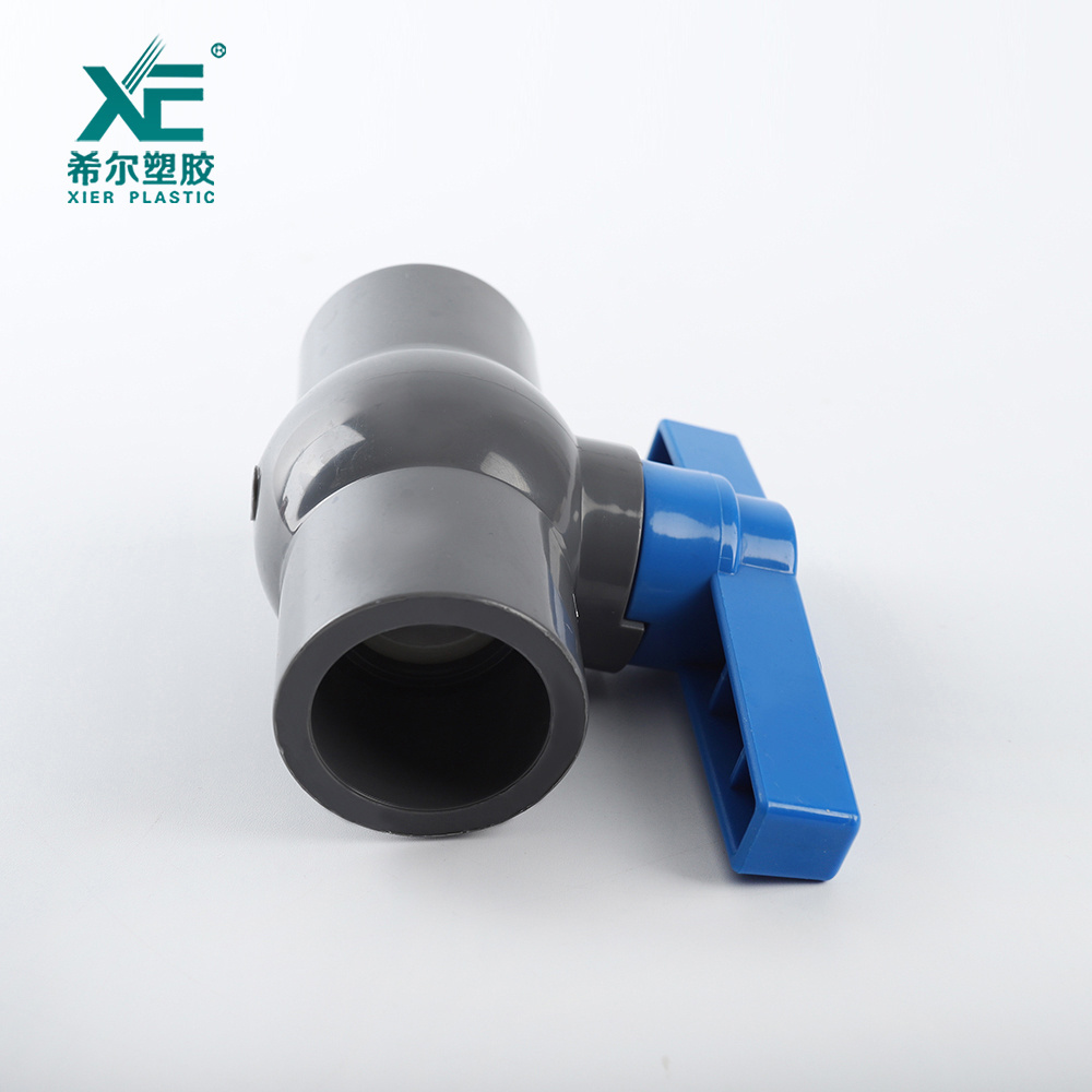 High quality fancy useful custom 4 inch grey pvc compact ball valve