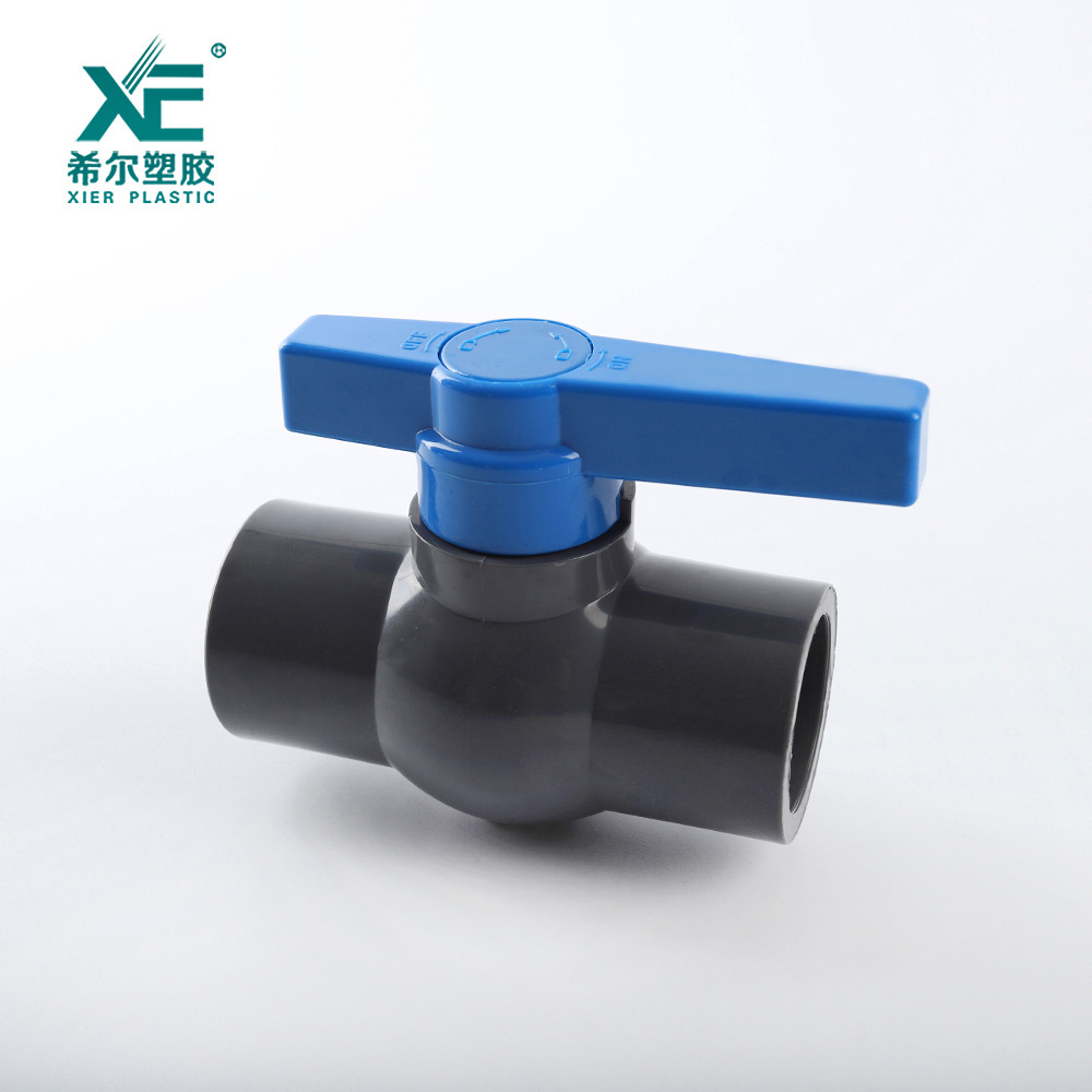 High quality fancy useful custom 4 inch grey pvc compact ball valve