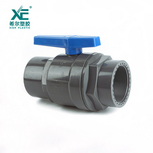 High quality plastic blue handle 1/2"-2"  pvc two pieces ball valve