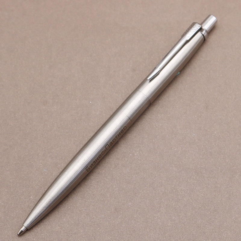 Personalized Engraved Custom Logo Retractable Stainless Steel Pen for Office Supplies