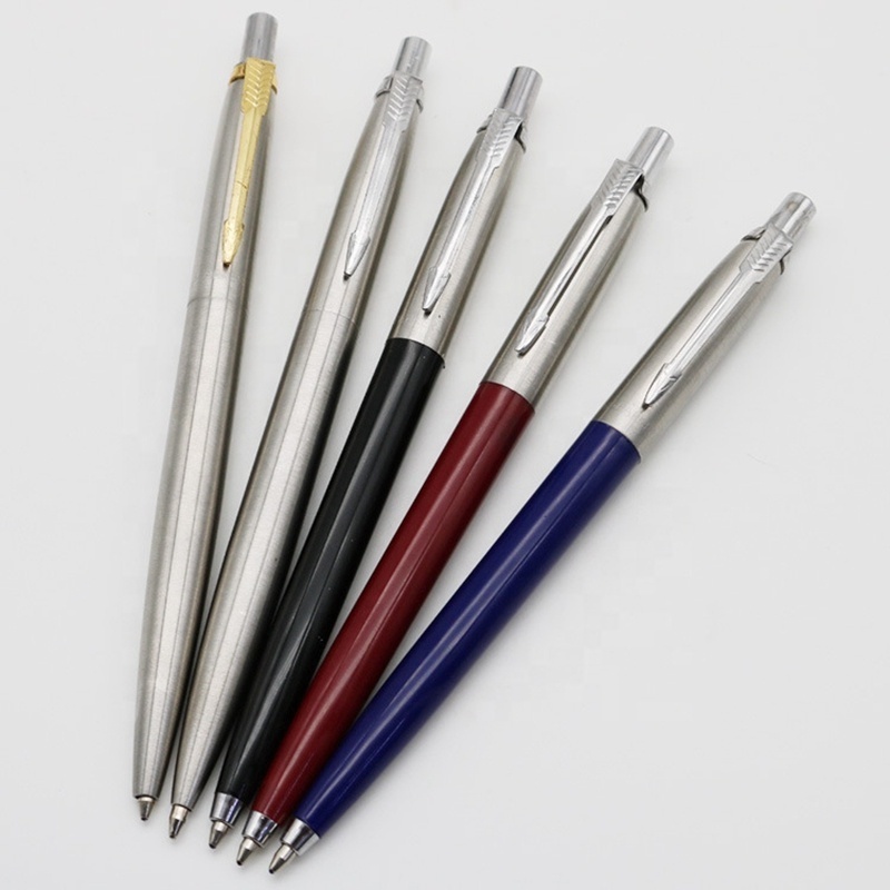 Personalized Engraved Custom Logo Retractable Stainless Steel Pen for Office Supplies