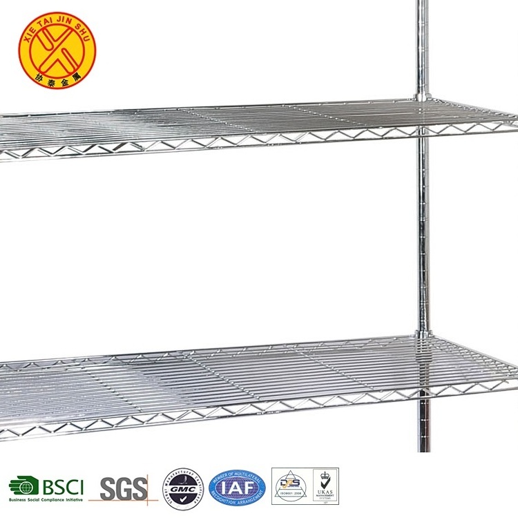 China Provide Metal Wire Narrow Shelving Rack With 5 Layers