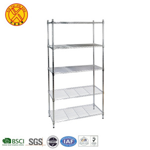 China Provide Metal Wire Narrow Shelving Rack With 5 Layers