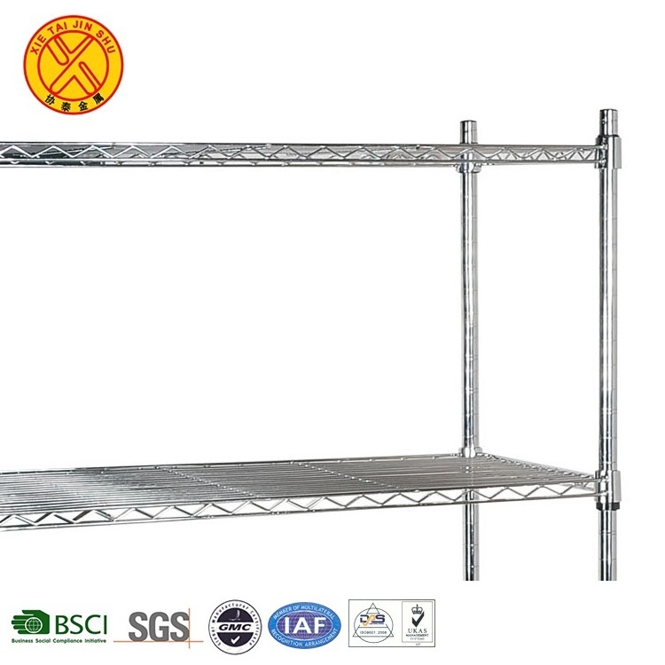 China Provide Metal Wire Narrow Shelving Rack With 5 Layers