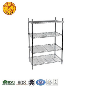 Modern Design Metal Wire Shelving 4 Tier Stainless Steel Storage Wire Shelving