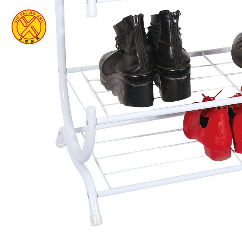 Household stainless steel corner shoe shelf rack