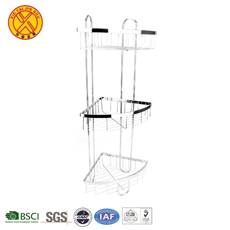 Best selling bathroom wire storage stainless steel rack for bathroom