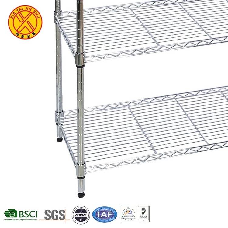 China Provide Metal Wire Narrow Shelving Rack With 5 Layers