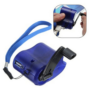 Free Ship Mobile Phone Emergency Power USB Hand Crank Charger Electric Generator Universal Mobile Charge Hand Dynamo Charging OEM