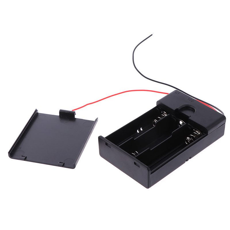 OEM Battery Box Holder ON/OFF Switch For 3 X AA Battery Waterproof W/ Wire 3 Slots