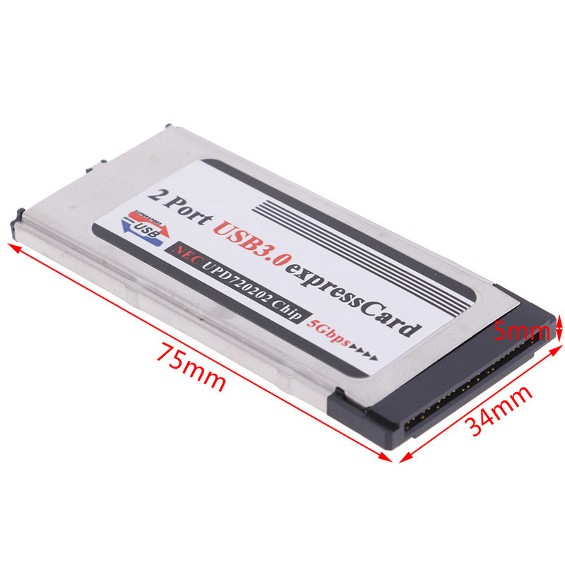 Souq Supplier Dual 2 Port USB 3.0 Express Card 34mm Slot Express Card PCMCIA Converter Hidden Adapter For Laptop Notebook