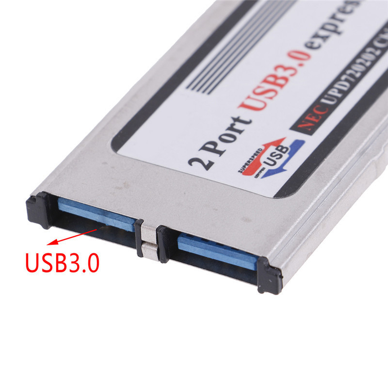 Souq Supplier Dual 2 Port USB 3.0 Express Card 34mm Slot Express Card PCMCIA Converter Hidden Adapter For Laptop Notebook